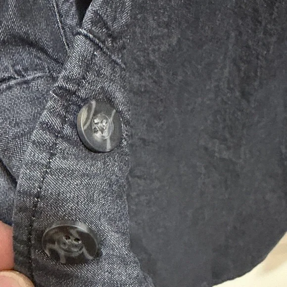 Nine West Black Long-Sleeve Button-Front Shirt Dress - Picture 5 of 7